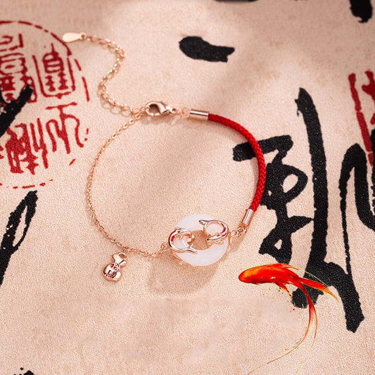 Buddha Stones Jade Koi Fish Luck Bracelet Design Inspiration