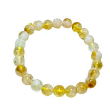 Buddha Stones Natural Citrine Five Scriptures Generosity Bracelet