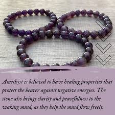 Emotional Healing with Buddha Stones Amethyst Agate Pearl Bracelet