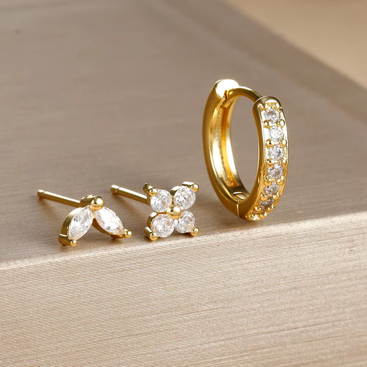 Juego de pendientes de dalia