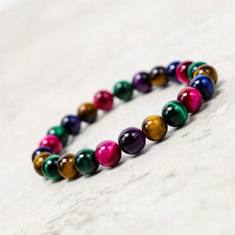 Pulsera de piedra de Buda con ojo de tigre y determinación