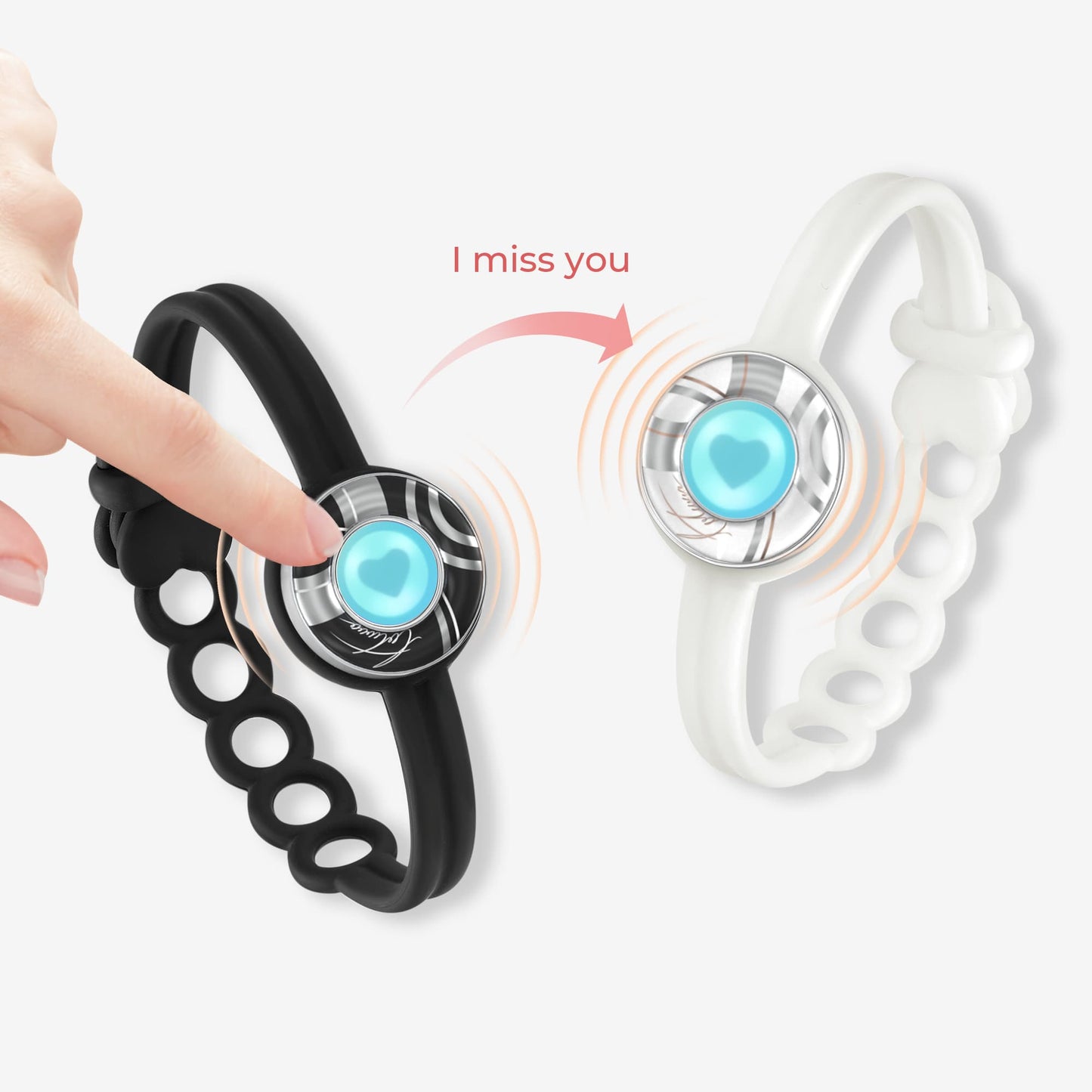 Candy Wave Touch Bracelets (Black+White) - Touch Bling