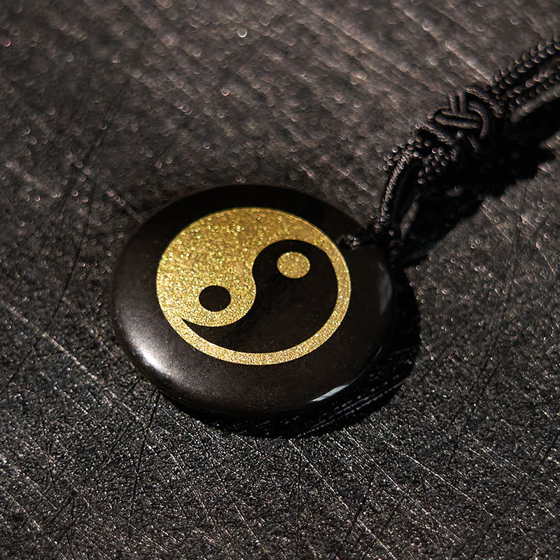 Collar con colgante espiritual Yin Yang, piedras de Buda, varios cristales, amatista, ojo de tigre, aventurina verde