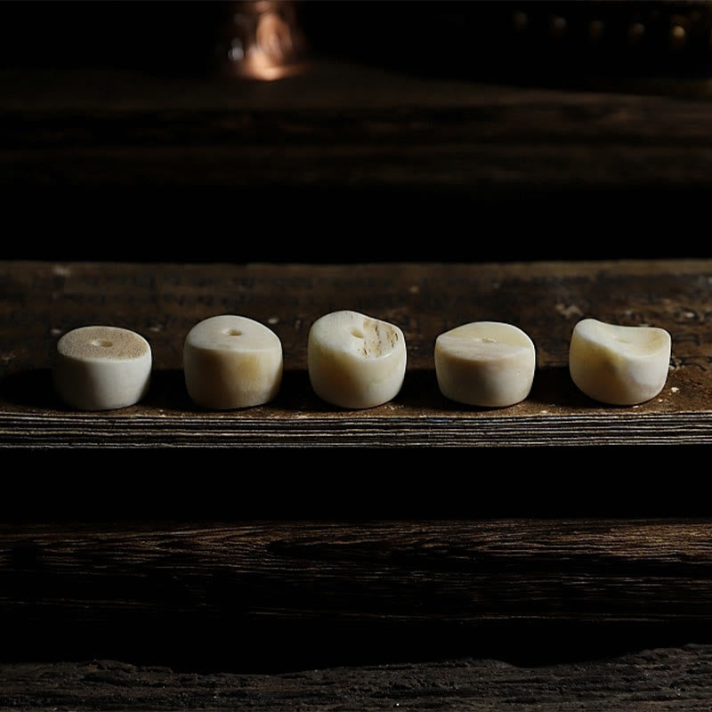 Piedras de Buda, Hueso de Yak Natural Tibetano, El Señor del Cadáver, Dados del Bosque, Zodíaco Chino, Nueve Palacios, Ocho Diagramas, Mala de Muñeca de Fuerza