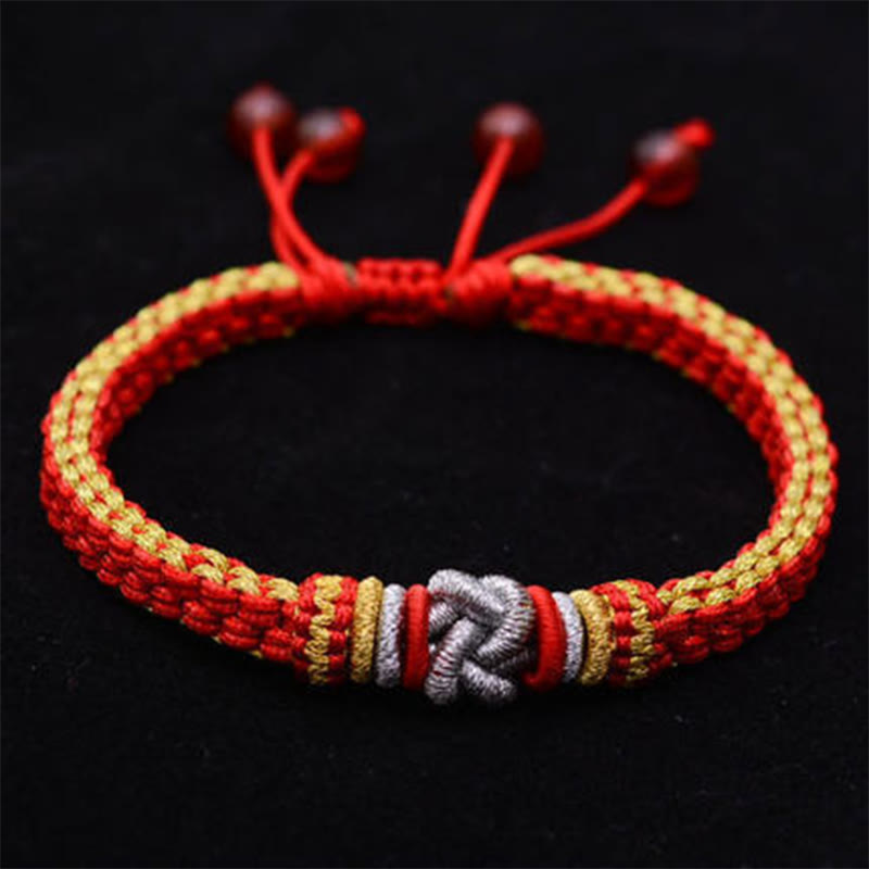 Buddha-Steine, buntes Seil, wahre Liebe, Knoten, Glück, handgefertigtes Armband