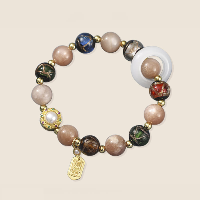 Pulsera con dijes de rueda de oración Om Mani Padme Hum, piedra de Buda, incienso tibetano, ceniza, vidrio Liuli, piedra Tridacna, piedra del sol