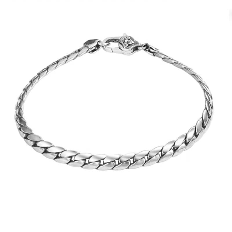 Buddha Steine Doppel Dorje Vajra Stärke Punk Kupfer Kette Armband Halskette