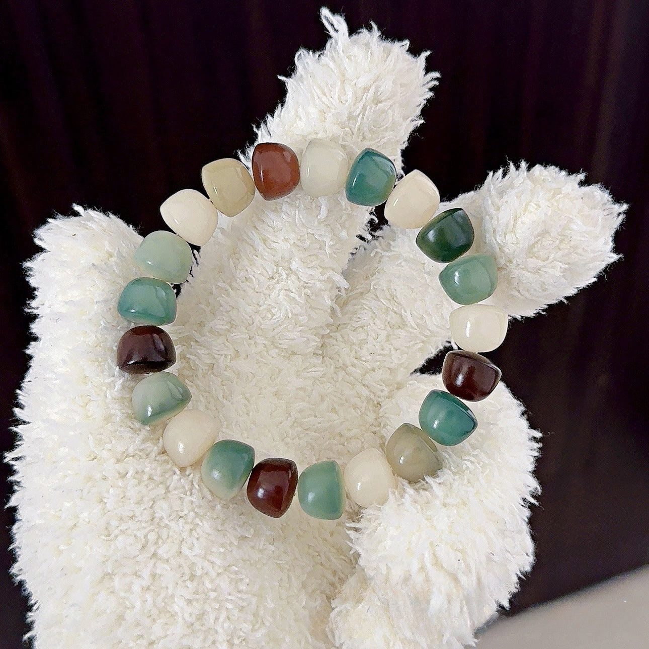 Multi-Treasure Bowl Bead Bodhi Bracelet - Touch Bling