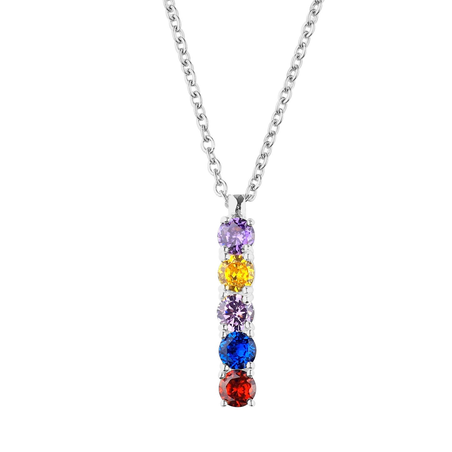 Collar con piedra de nacimiento familiar