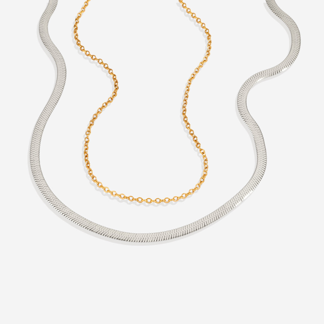 Herringbone & Milano Chain Set