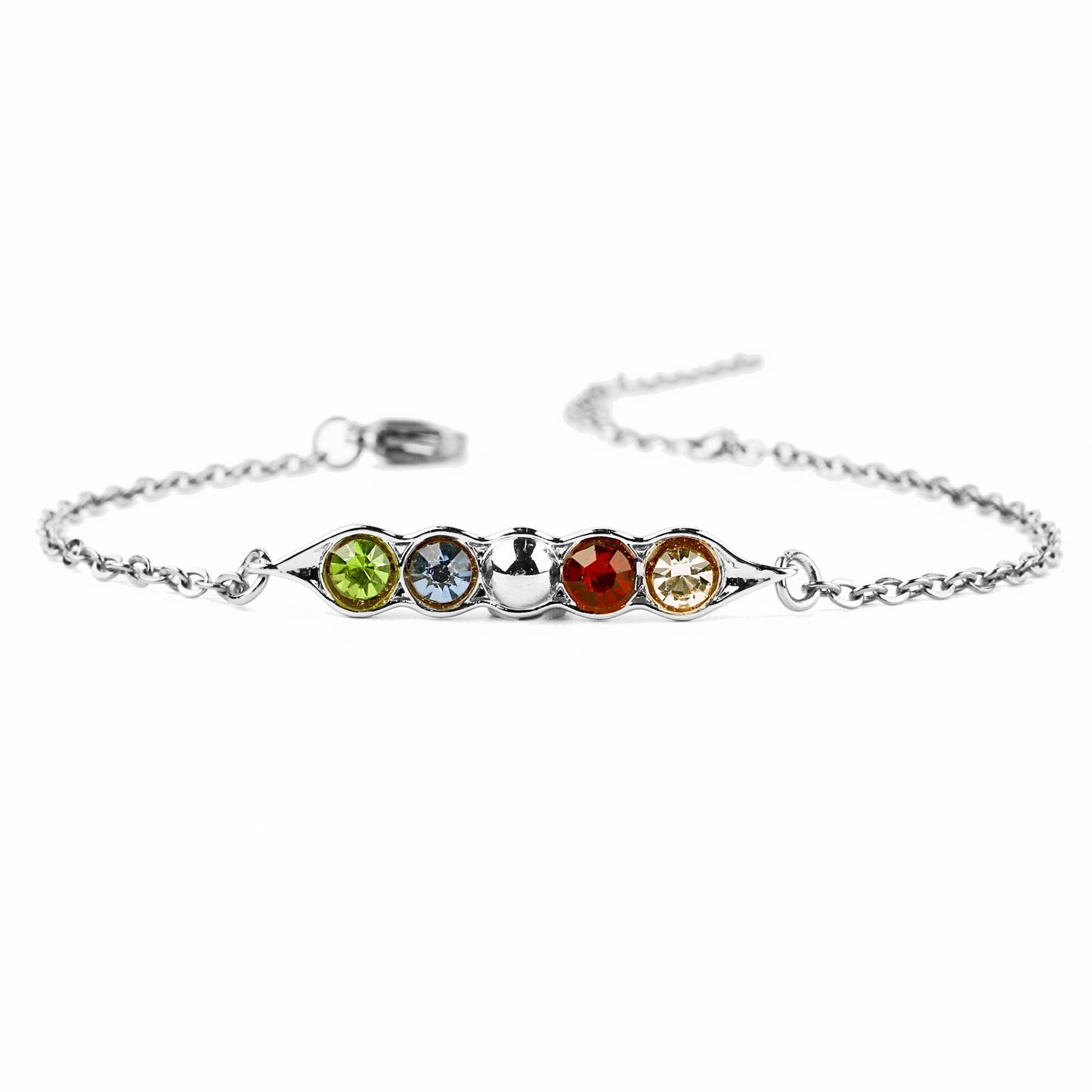Erbsen in einer Schote Geburtssteinarmband
