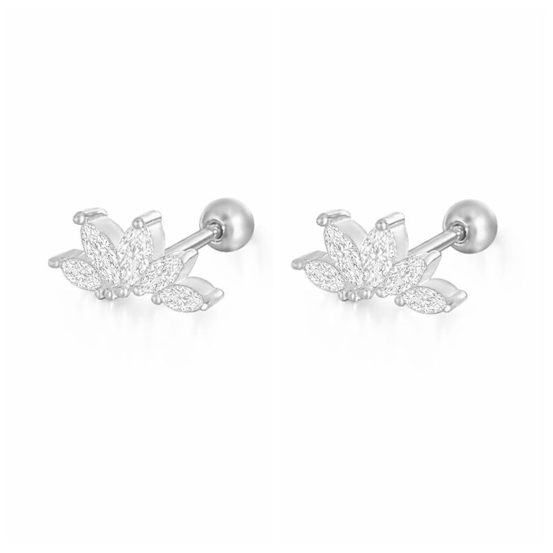 Pendientes de cristal pavé S925