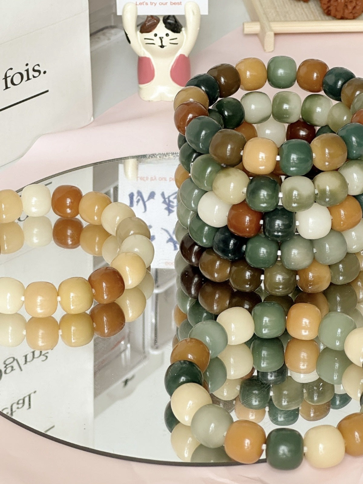 14mm Large Size Multi-Treasure Bodhi Bead Bracelet (Available in Multiple Colors) - Touch Bling