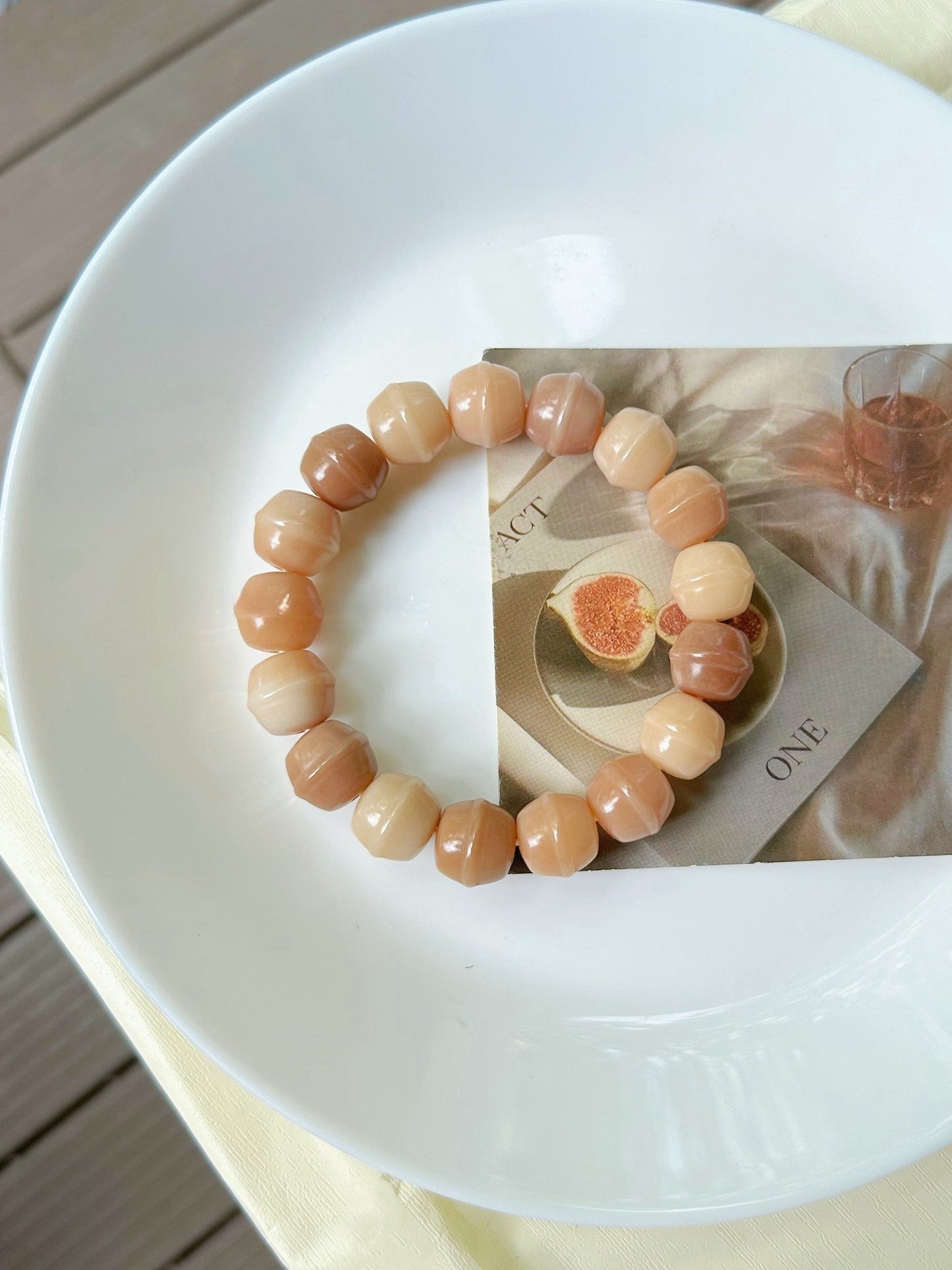 13mm Honey Jar Pink Series Bodhi Bead Bracelet - Touch Bling