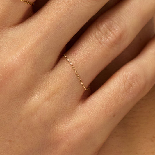 Solid Gold Chain Ring