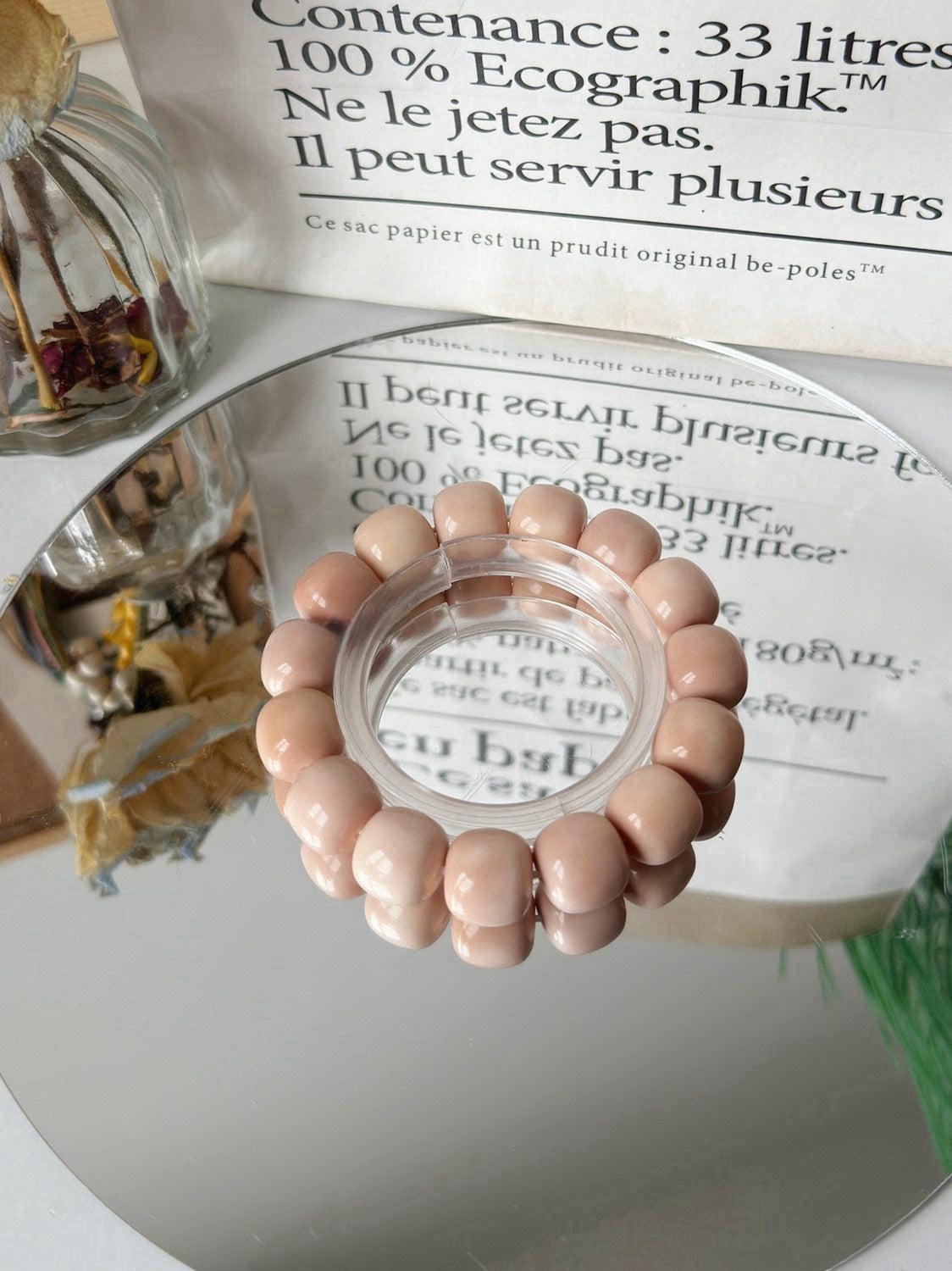 14mm Milk Strawberry Series Bodhi Bead Bracelet - Touch Bling