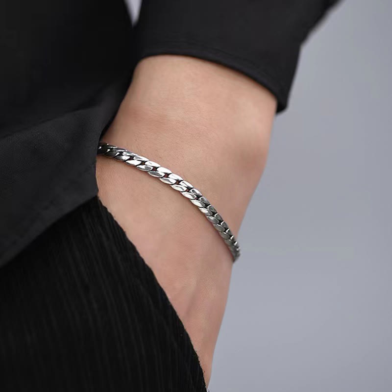 Buddha Steine Doppel Dorje Vajra Stärke Punk Kupfer Kette Armband Halskette