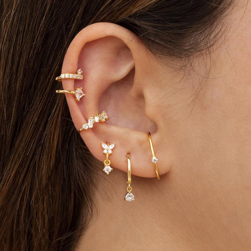 Pendientes colgantes pavé S925