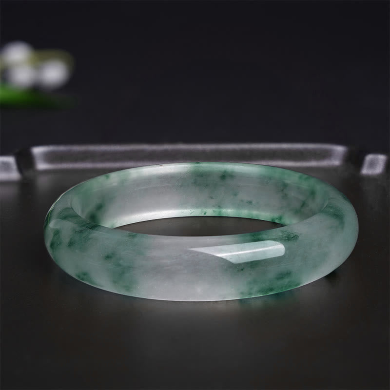 Pulsera de la suerte con flor flotante de jade natural y piedras de Buda