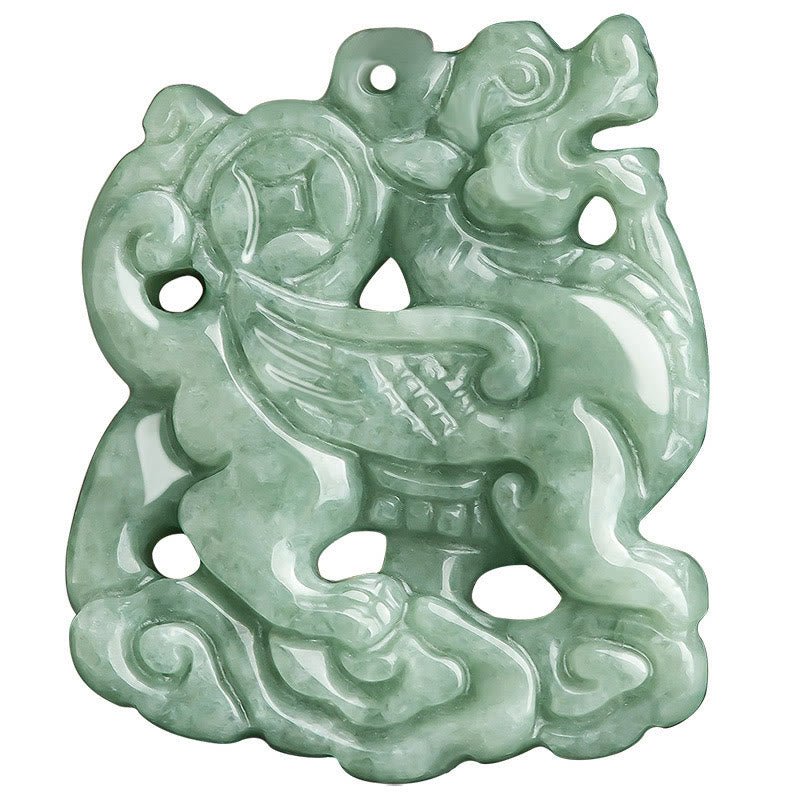 Buddha Stones Jade PiXiu Reichtum Glück String Halskette Anhänger
