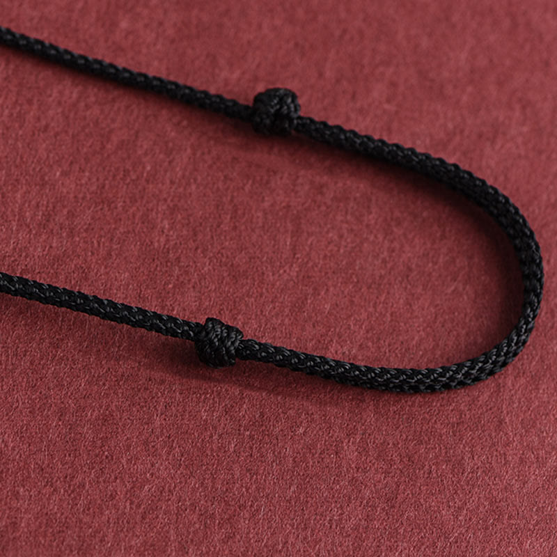 Collar con colgante de plata de ley 999 con seis palabras verdaderas del Sutra del Corazón y piedras de Buda