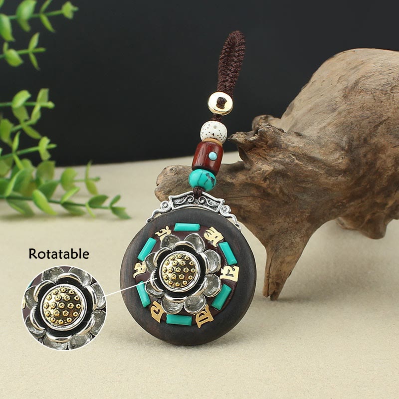 Piedras de Buda tibetano Shankha Concha Om Mani Padme Hum Lotus Fu personaje calabaza paz llavero