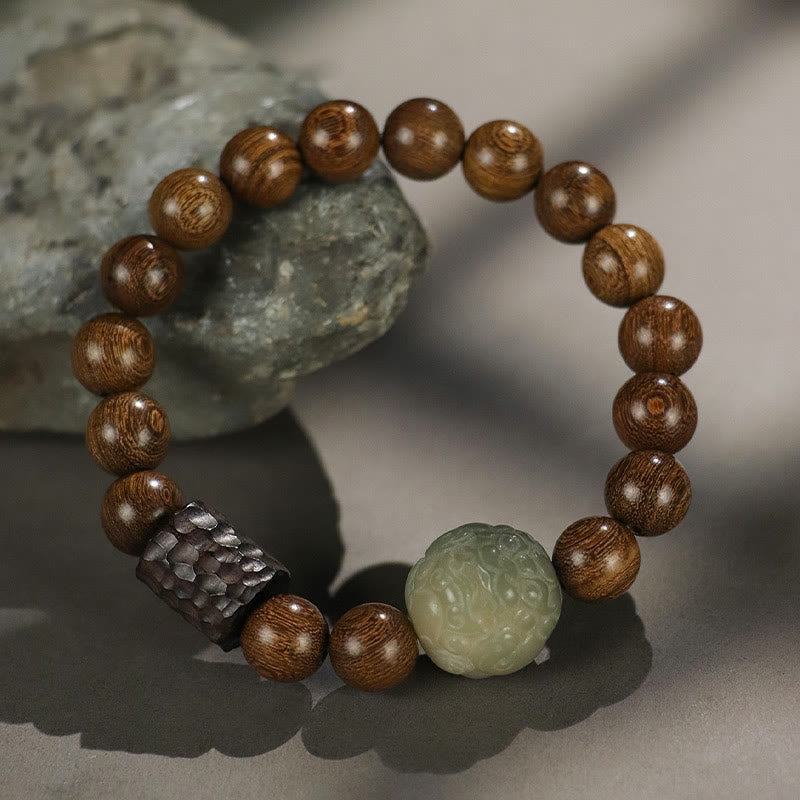 Buddha-Steine, Sandelholz, Bodhi-Samen, PiXiu, Ebenholz-Holzperlen, Heilarmband