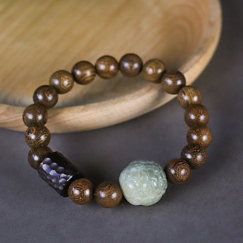 Buddha-Steine, Sandelholz, Bodhi-Samen, PiXiu, Ebenholz-Holzperlen, Heilarmband