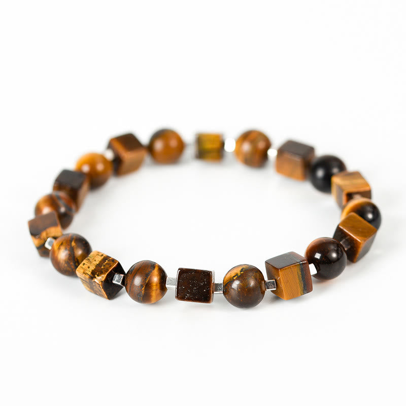 Pulsera de purificación de obsidiana negra con varios cristales y piedras de Buda