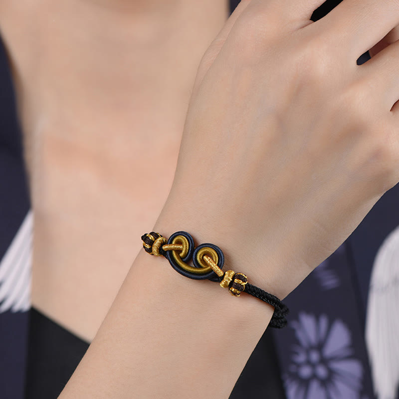 Pulsera trenzada con nudo Wukong y piedras de Buda, Rey Mono que repele los malos espíritus