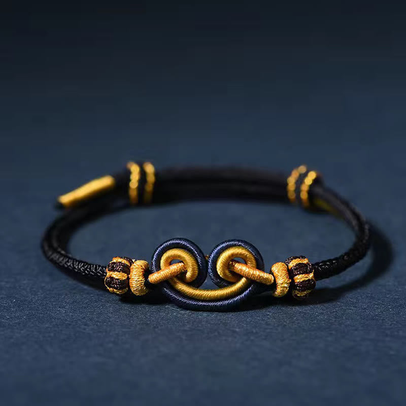 Pulsera trenzada con nudo Wukong y piedras de Buda, Rey Mono que repele los malos espíritus