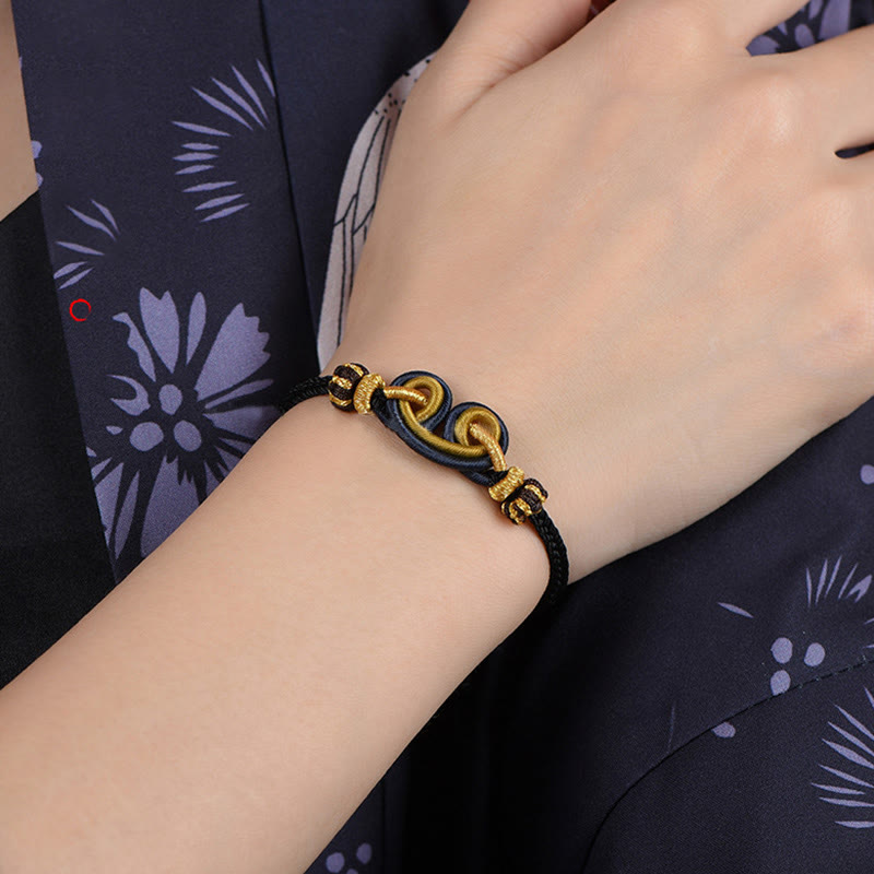 Pulsera trenzada con nudo Wukong y piedras de Buda, Rey Mono que repele los malos espíritus