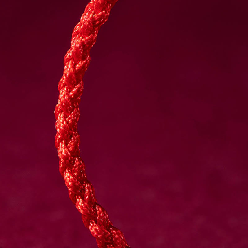 Cadena para el vientre de hilo rojo con bendición de calma y cinabrio natural de Buda PiXiu