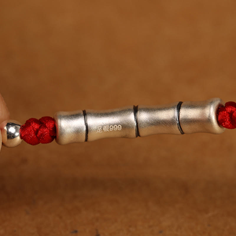 Cadena para el vientre con hilo rojo y bendición de plata de ley 999 con piedras de Buda