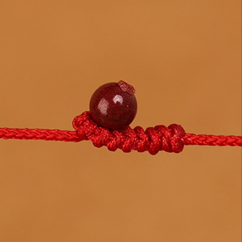 Cadena para el vientre de hilo rojo de oro macizo 999 con piedra de Buda