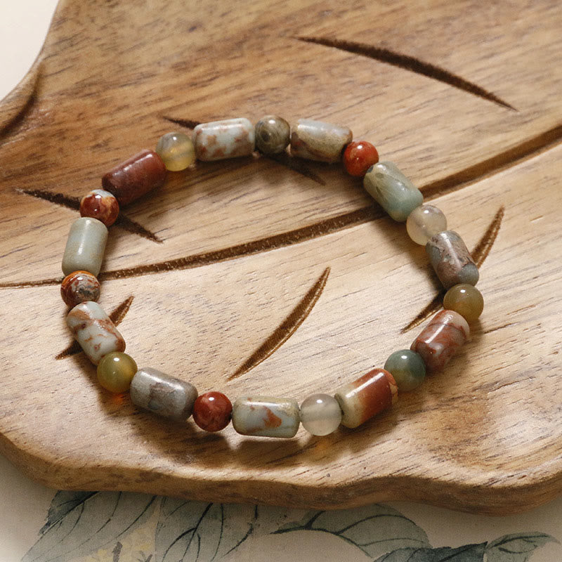 Pulsera de prosperidad de ágata roja de piedra Shoushan de Buddha Stones