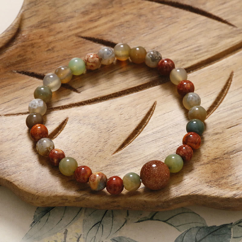 Pulsera de prosperidad de ágata roja de piedra Shoushan de Buddha Stones