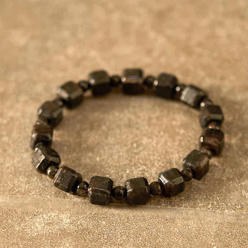Pulsera de transformación de astrofilita con piedras de Buda