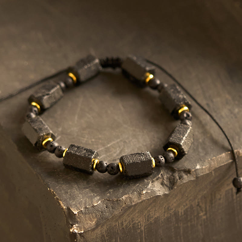 Pulsera de turmalina negra con piedras de Buda