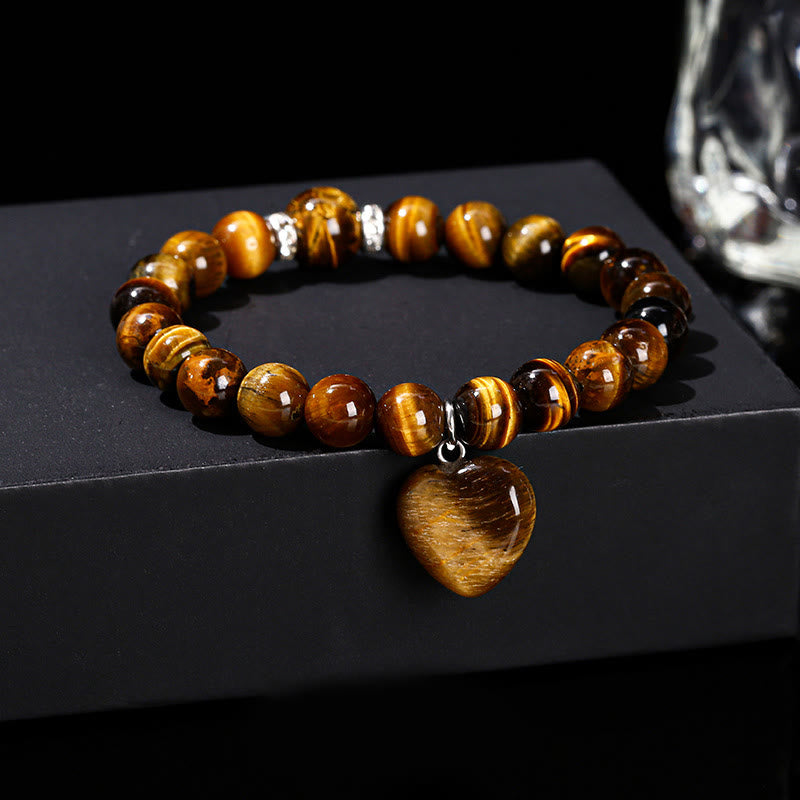 Pulsera de equilibrio con forma de corazón de amor y aventurina verde de varios cristales de Buda