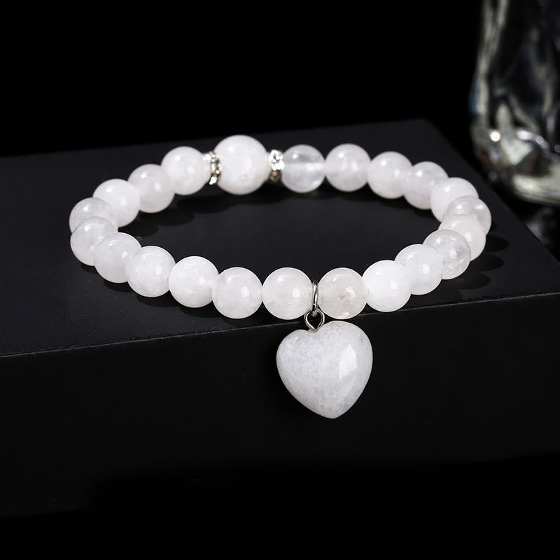 Pulsera de equilibrio con forma de corazón de amor y aventurina verde de varios cristales de Buda