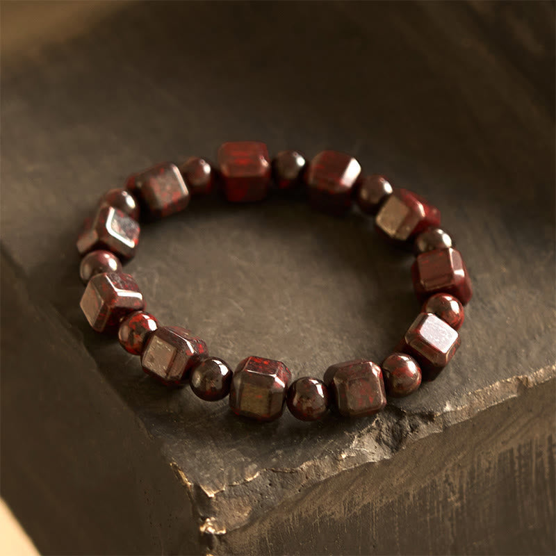 Pulsera de fuerza de piedra de sangre de Buddha Stones