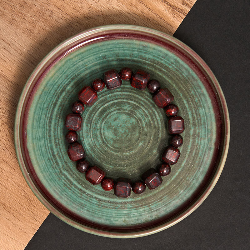 Pulsera de fuerza de piedra de sangre de Buddha Stones