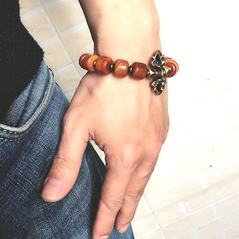 Pulsera de cobre con hueso de yak y piedras de Buda