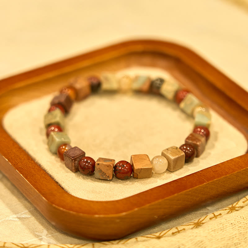 Pulsera de prosperidad de ágata roja de piedra Shoushan de Buddha Stones