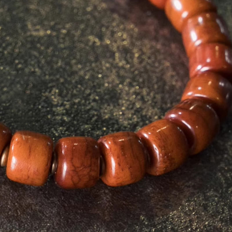 Buddha Stones Yak-Knochen Kupferkegel Anhänger Kraftarmband