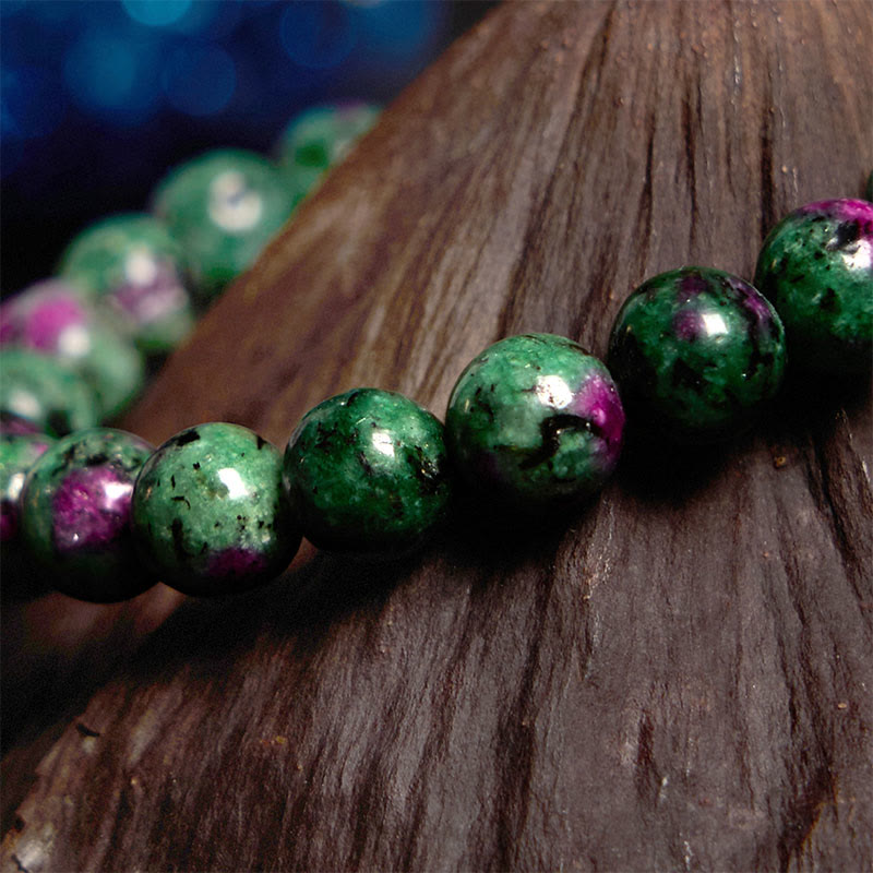 Pulsera de conexión con rubí y zoisita de Buddha Stones