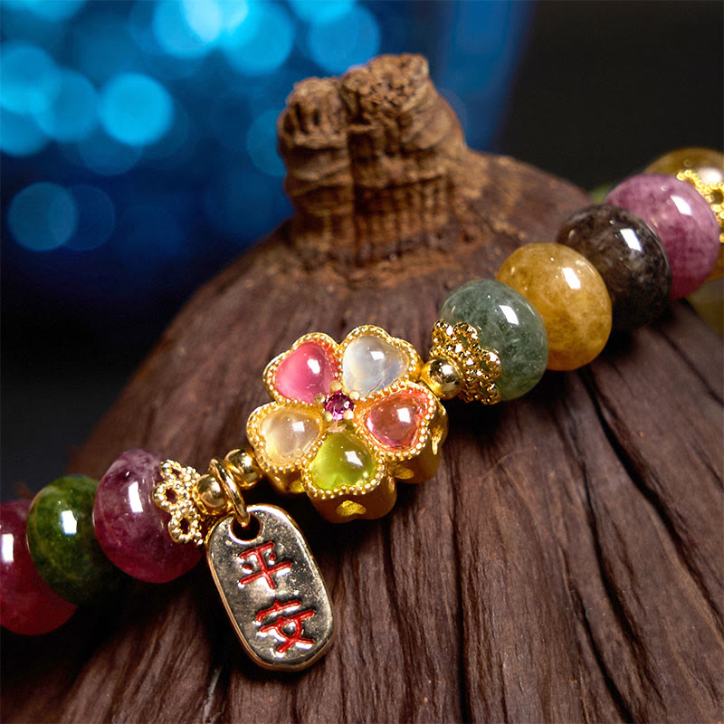 Pulsera de piedras de Buda, turmalina, jade y amor seguro y saludable