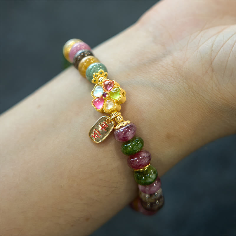Pulsera de piedras de Buda, turmalina, jade y amor seguro y saludable