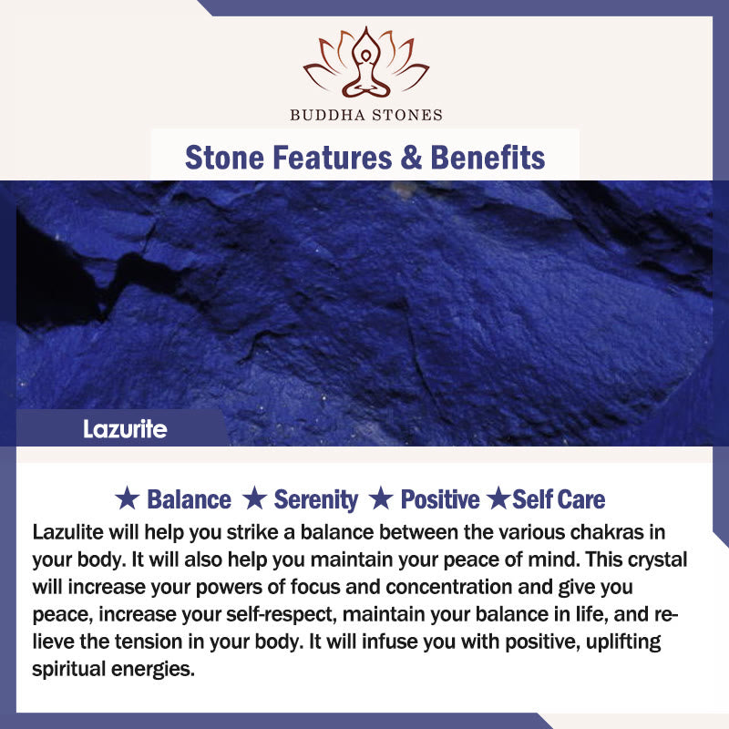 Pulsera de equilibrio positivo de lazurita y piedra de Buda